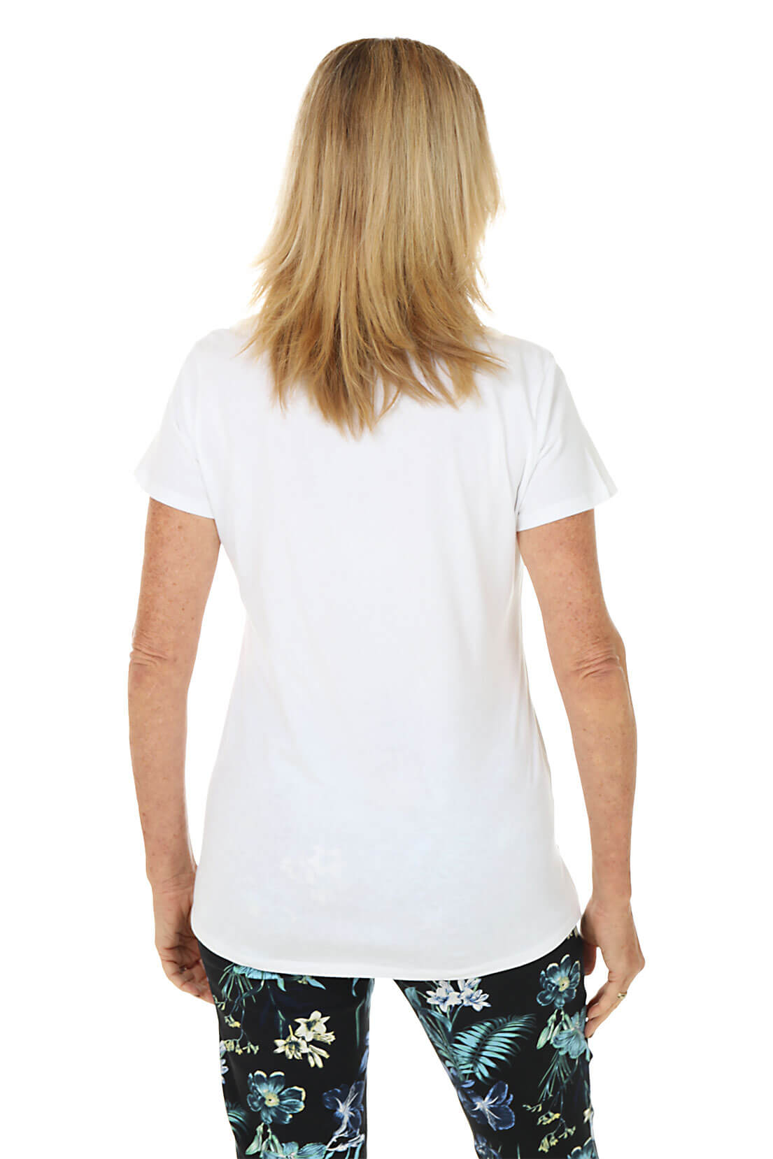Classic Scoop Neck T-Shirt for Women - Soft Cotton Comfort Fit Tee - Casual Everyday Wear & Layering Essential