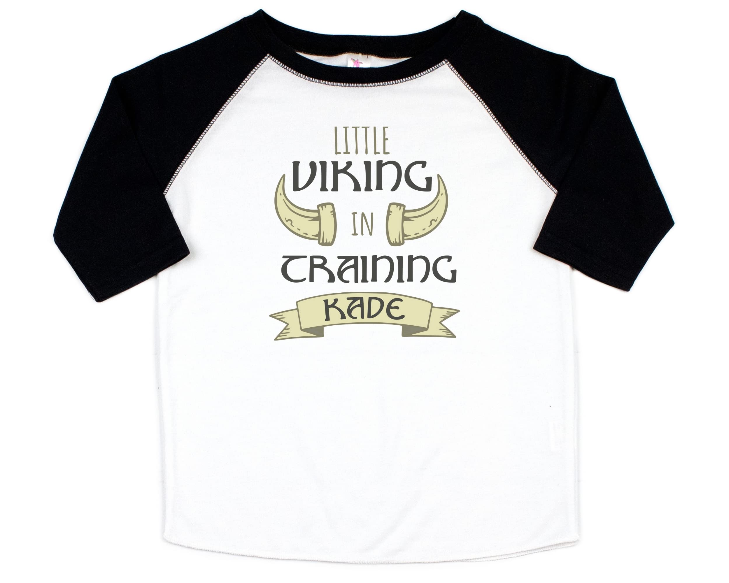 Wimly Company Viking in Training Toddler T-Shirt - Funny Nordic Saying Tee for Boys - Personalized Viking Theme Cotton Shirt for Kids | Perfect for Birthday Gifts, Viking Themed Parties & Everyday Play