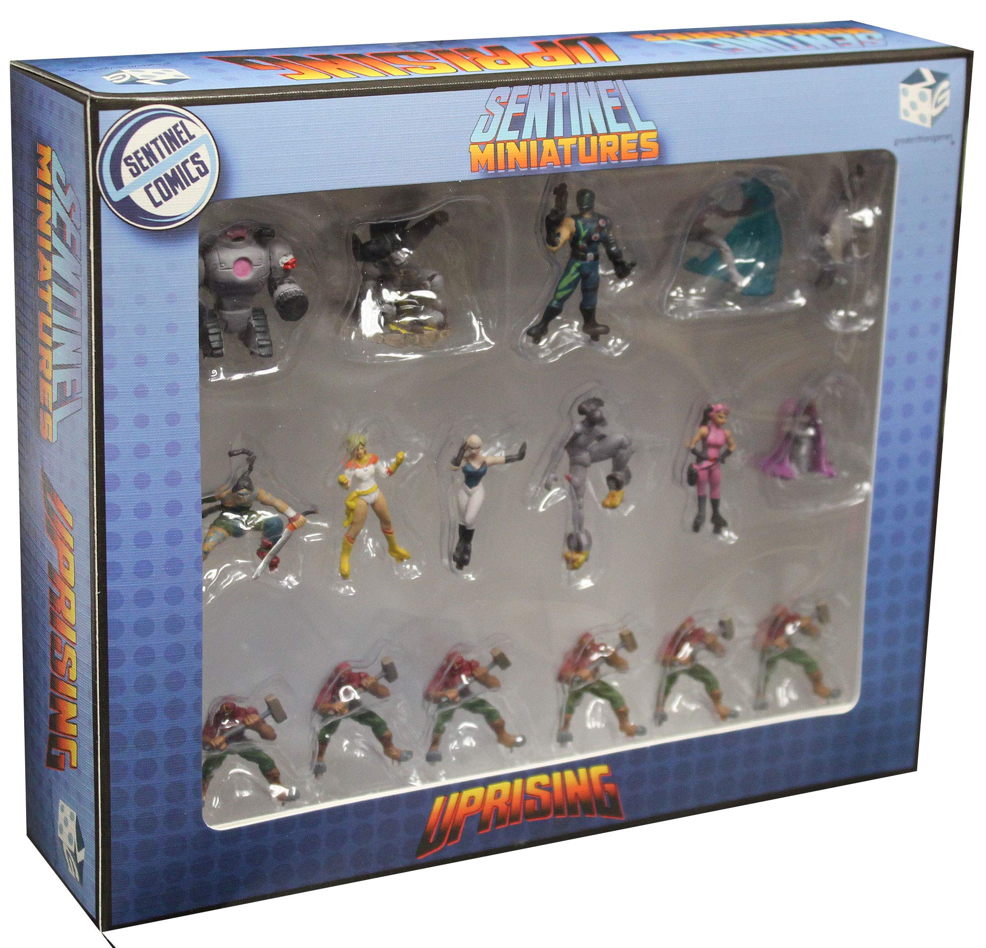 Greater Than Games Sentinel Miniatures: Uprising Pre-Painted Miniature Pack for Tabletop RPGs & Board Games - High-Quality Collectible Game Tokens for D&D, Warhammer & Strategy Games