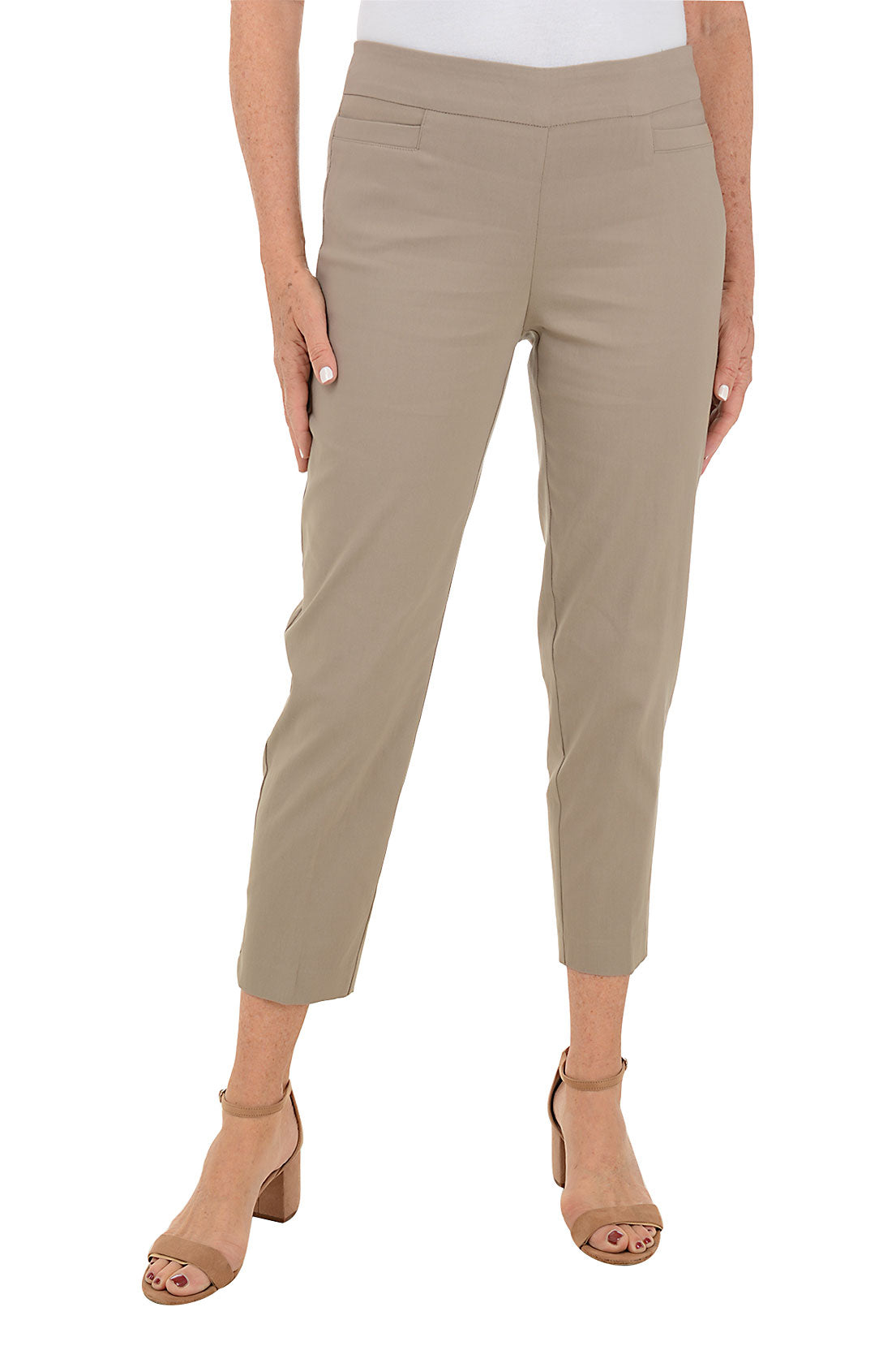 Ultimate Fit Pull On Ankle Pants for Women - Stretchy Comfortable Work Pants for Office & Travel