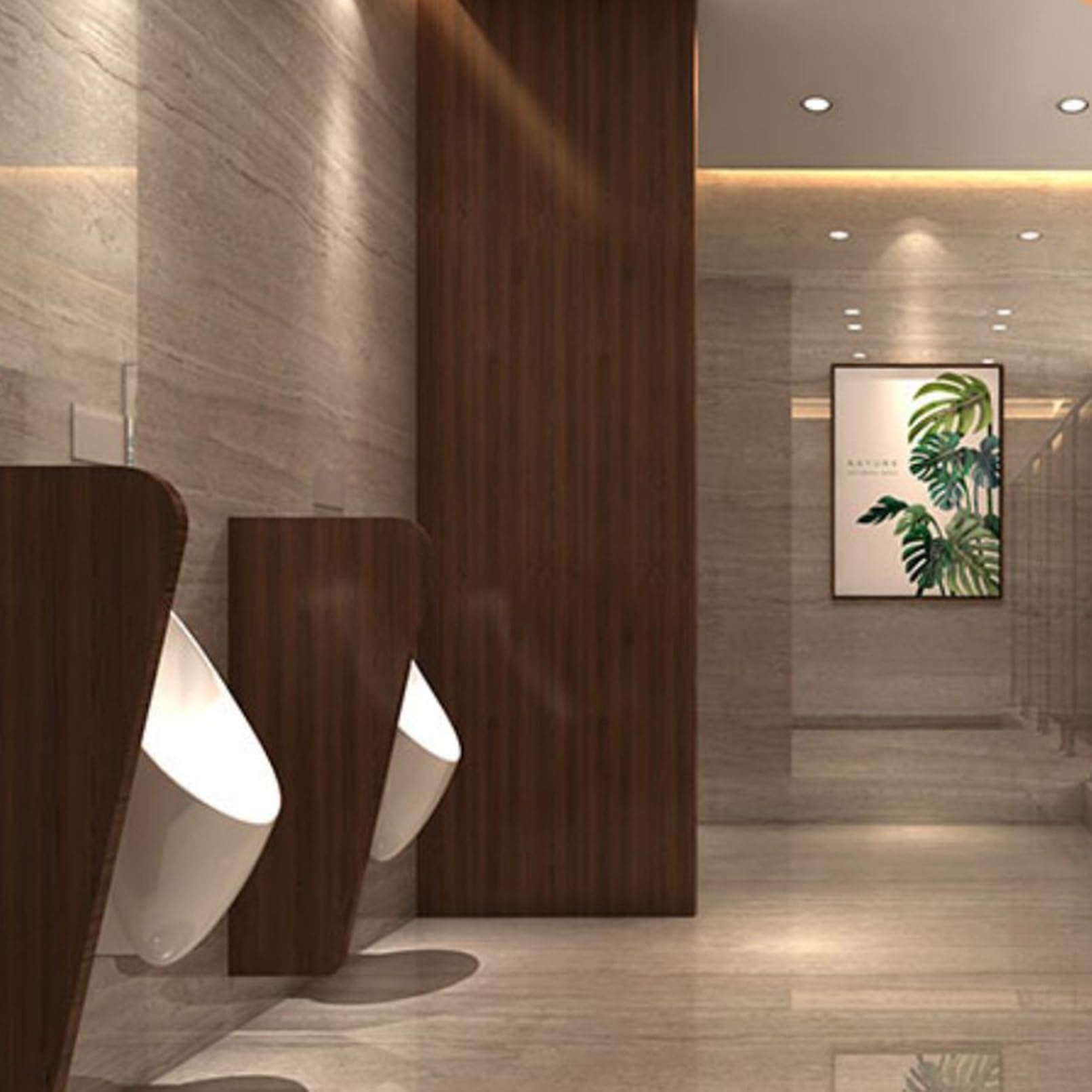 Wall-Mounted Urinal Privacy Screen - 4PCS Decorative Toilet Partition Panels for Men's Restroom, Public Bathroom & Hotel - Space Divider for Enhanced Privacy & Modern Design