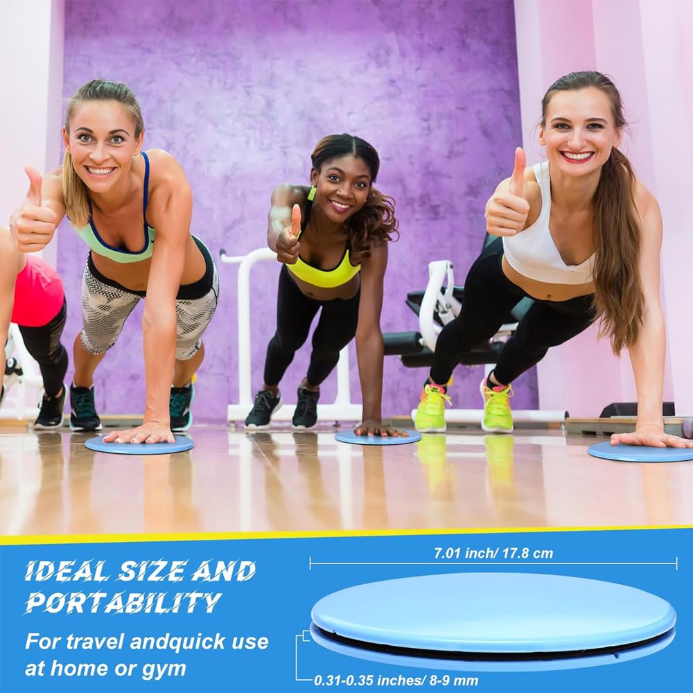 Dual-Sided Core Exercise Sliders for Abs, Glutes & Strength Training – Portable Workout Sliders for Home Gym, Pilates & Fitness Equipment (Set of 4)