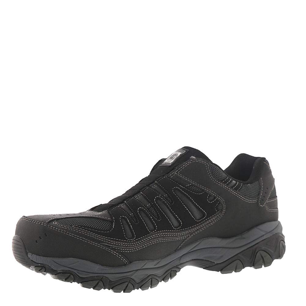 Skechers Men's Cankton Ebbitt Steel Toe Work Shoes - Safety Construction Shoes for Men - Non-Slip, Comfortable Work Boots for Construction, Warehouse & Outdoor Jobs