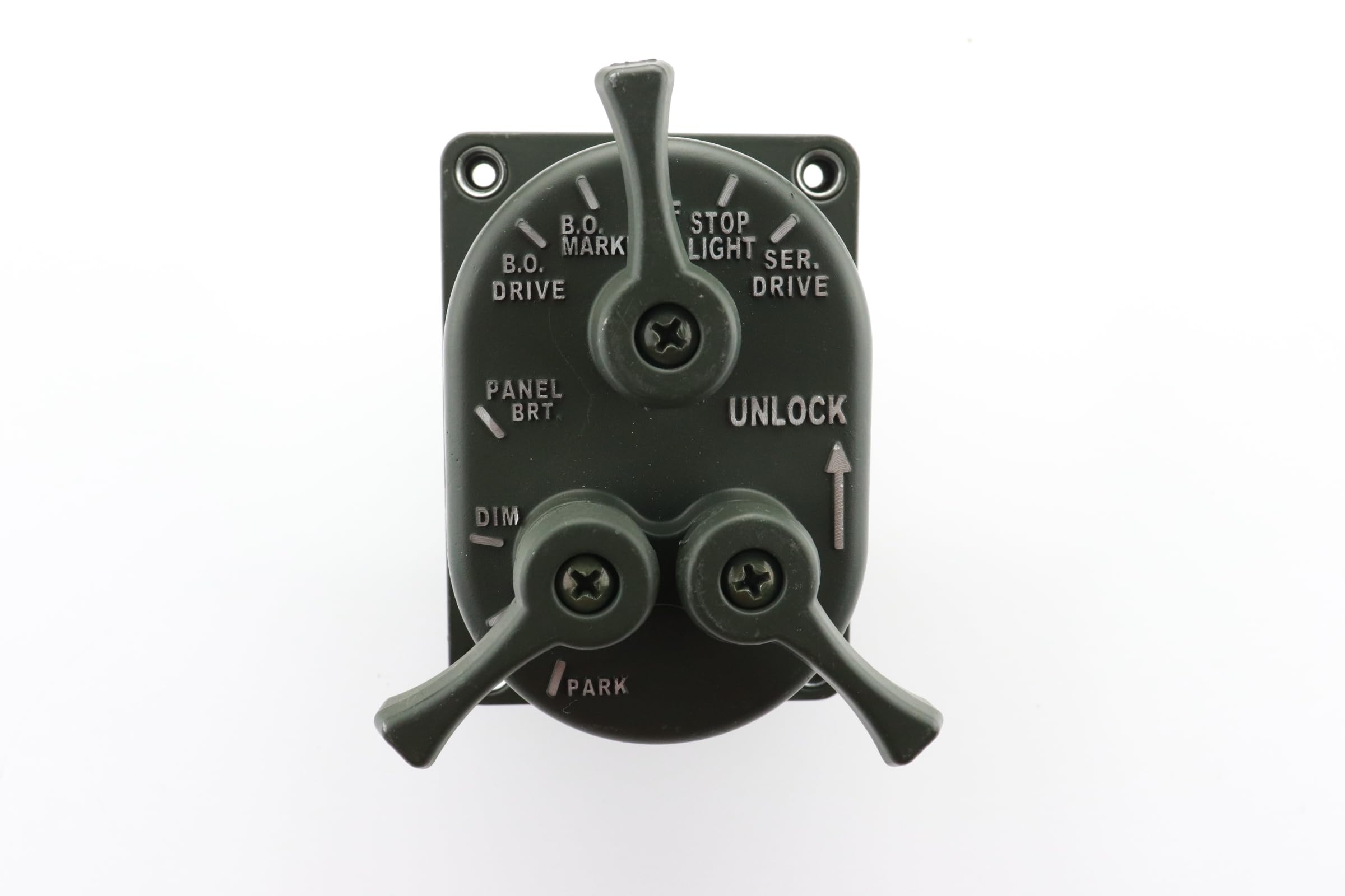 PB Master Light Switch 24V Green - Heavy Duty Military Vehicle Toggle Switch Compatible with HMMWV, Trucks & Off-Road Vehicles - Perfect for Night Operations & Tactical Lighting Systems