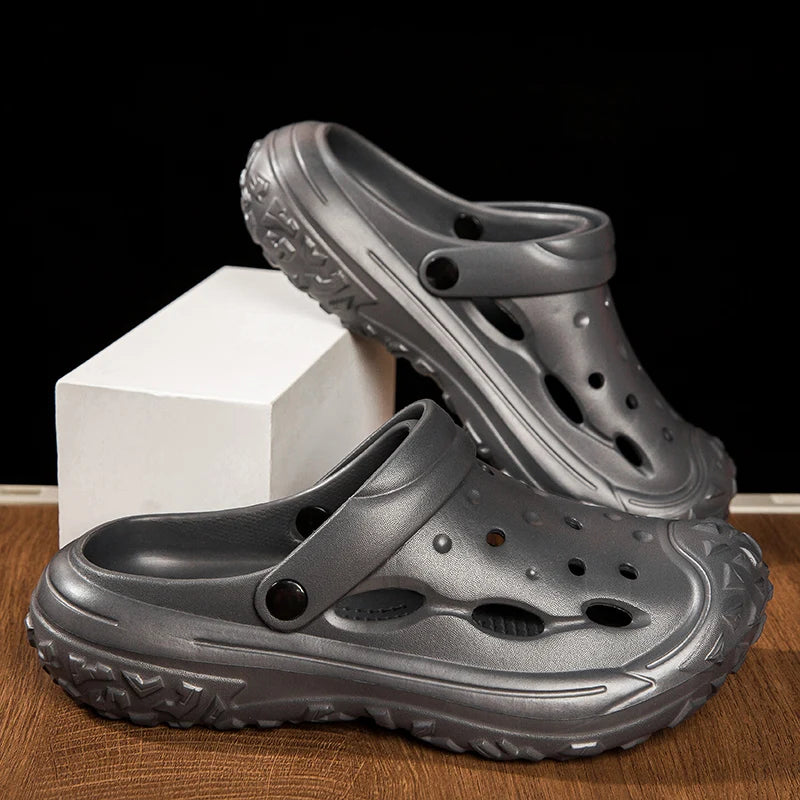 2024 Summer New Men's Outdoor Garden Clogs - Casual Fashion Luxury Sandals with Soft Comfort for Home & Walking - Sizes 39-46 | Perfect for Beach, Poolside, and Backyard Relaxation