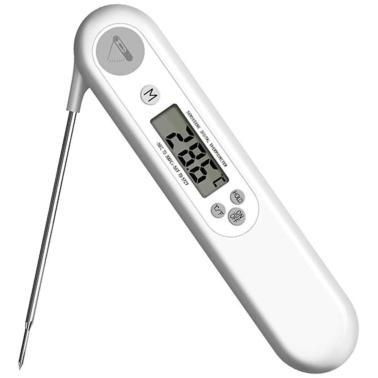 KSDCDF Digital Meat Thermometer - Instant Read Food Thermometer for Cooking, Grilling, BBQ & Candy Making | Backlit LCD with Reversible Display | Perfect for Turkey, Steak, Chicken & Baking | Kitchen & Outdoor Cooking Essential