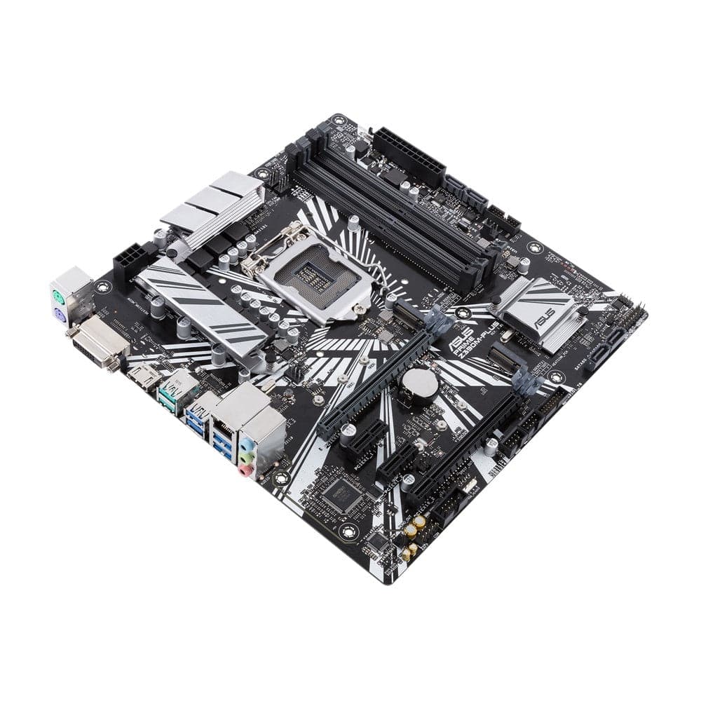 ASUS PRIME Z390M PLUS LGA 1151 Micro ATX Motherboard - Intel Z390 Chipset, DDR4 Support, Dual M.2, USB 3.1 Gen2 - Perfect for Gaming PC Builds and Home Office Workstations