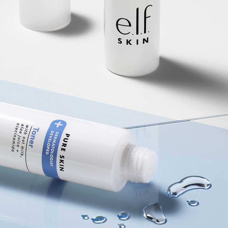 e.l.f. Skin Pure Skin Toner - Alcohol-Free Facial Toner for Hydration & Pore Minimizing | Daily Skincare Routine for Oily, Dry & Combination Skin
