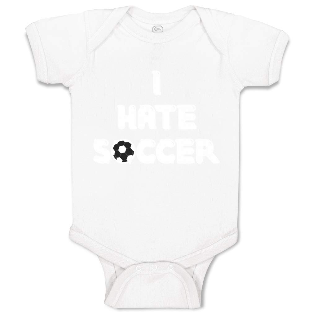 Custom Baby Bodysuit - Funny 'I Hate Soccer' Cotton Onesie for Boys & Girls | Soft Infant Romper for Playtime, Parties & Photo Shoots