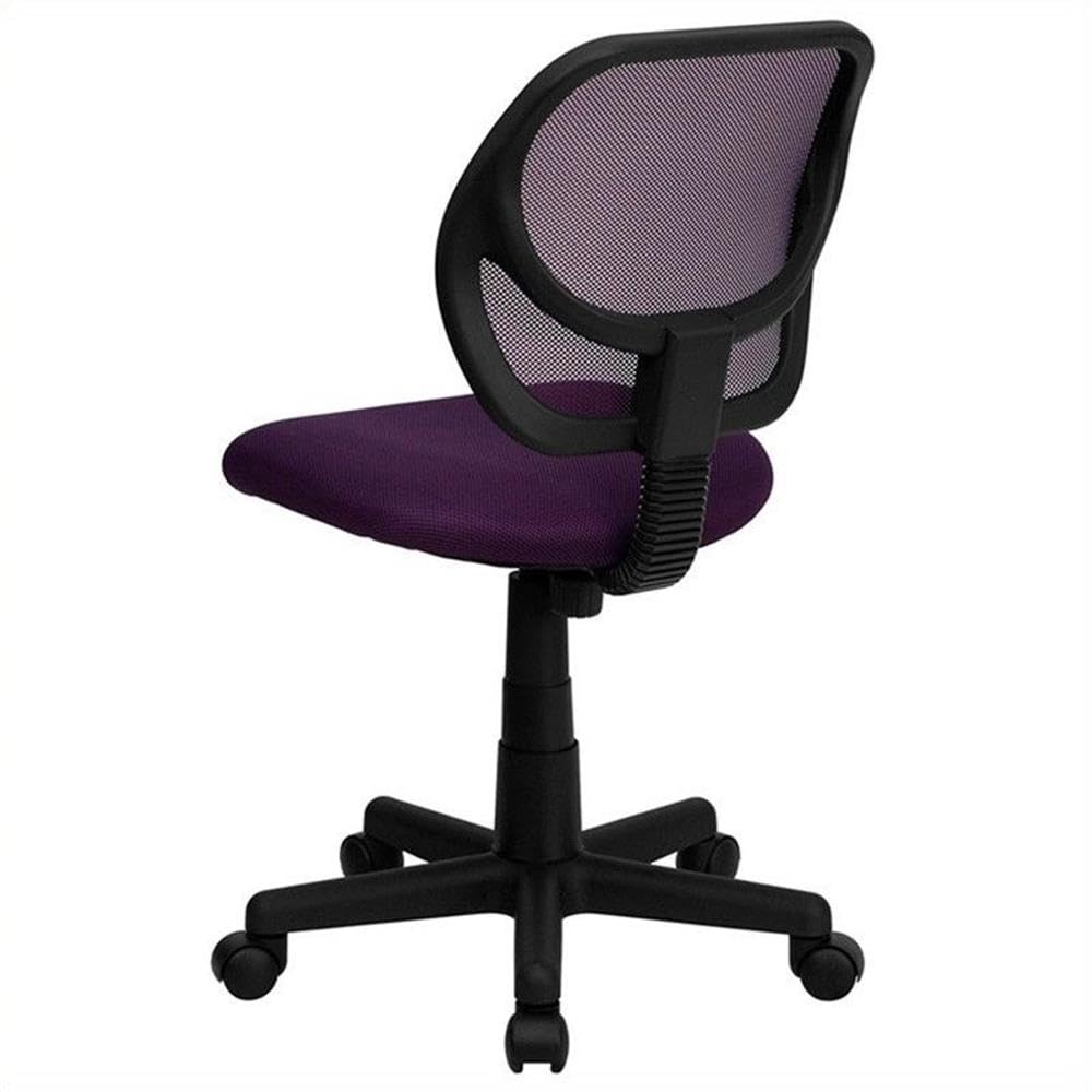 Ergonomic UrbanPro Mid-Back Mesh Office Chair with Lumbar Support - Purple Swivel Task Chair for Home & Computer Workstation | Perfect for Long Hours Sitting, Gaming & Remote Work