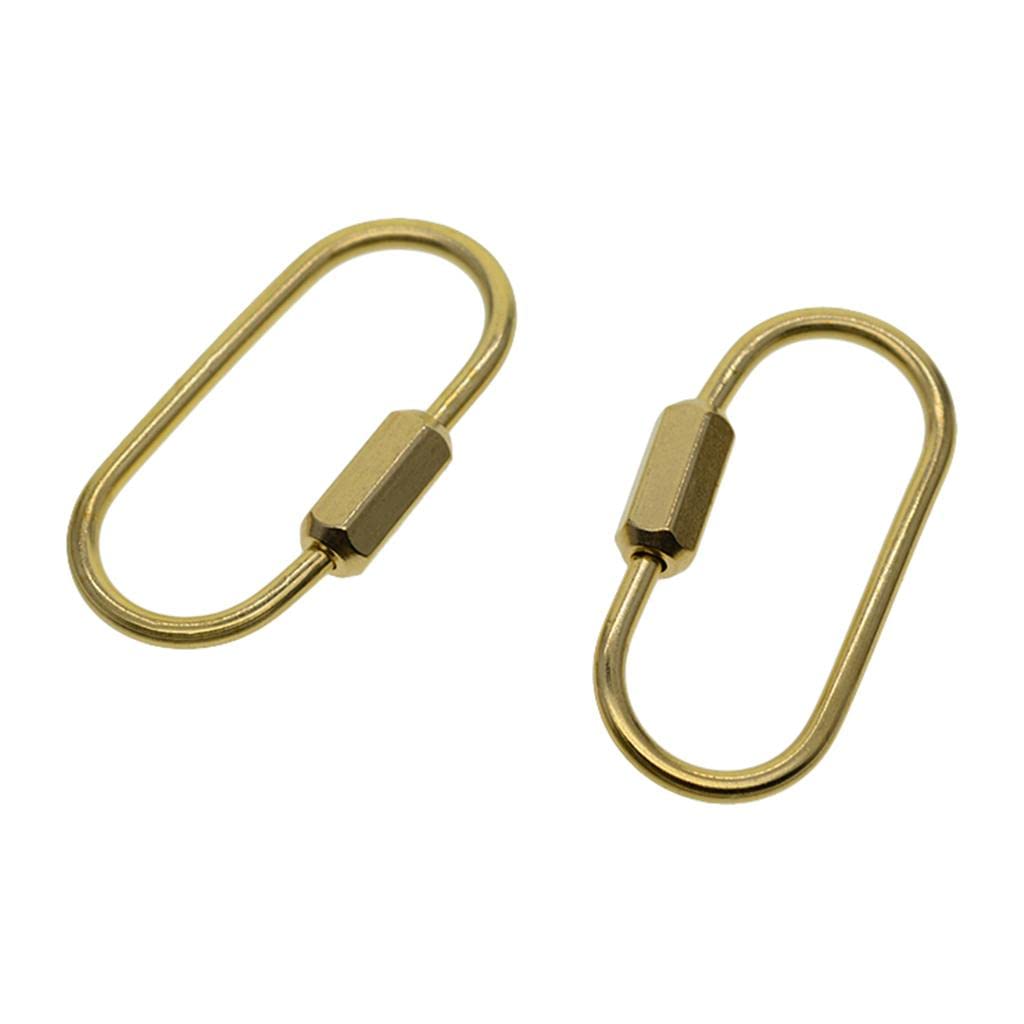 Enakshi 2/6 Piece Brass Screw Lock Keychain Rings - Jewelry Making Supplies for DIY Crafts, Beading & Keychains - Secure Hanging Rings for Necklaces, Bracelets & Key Accessories
