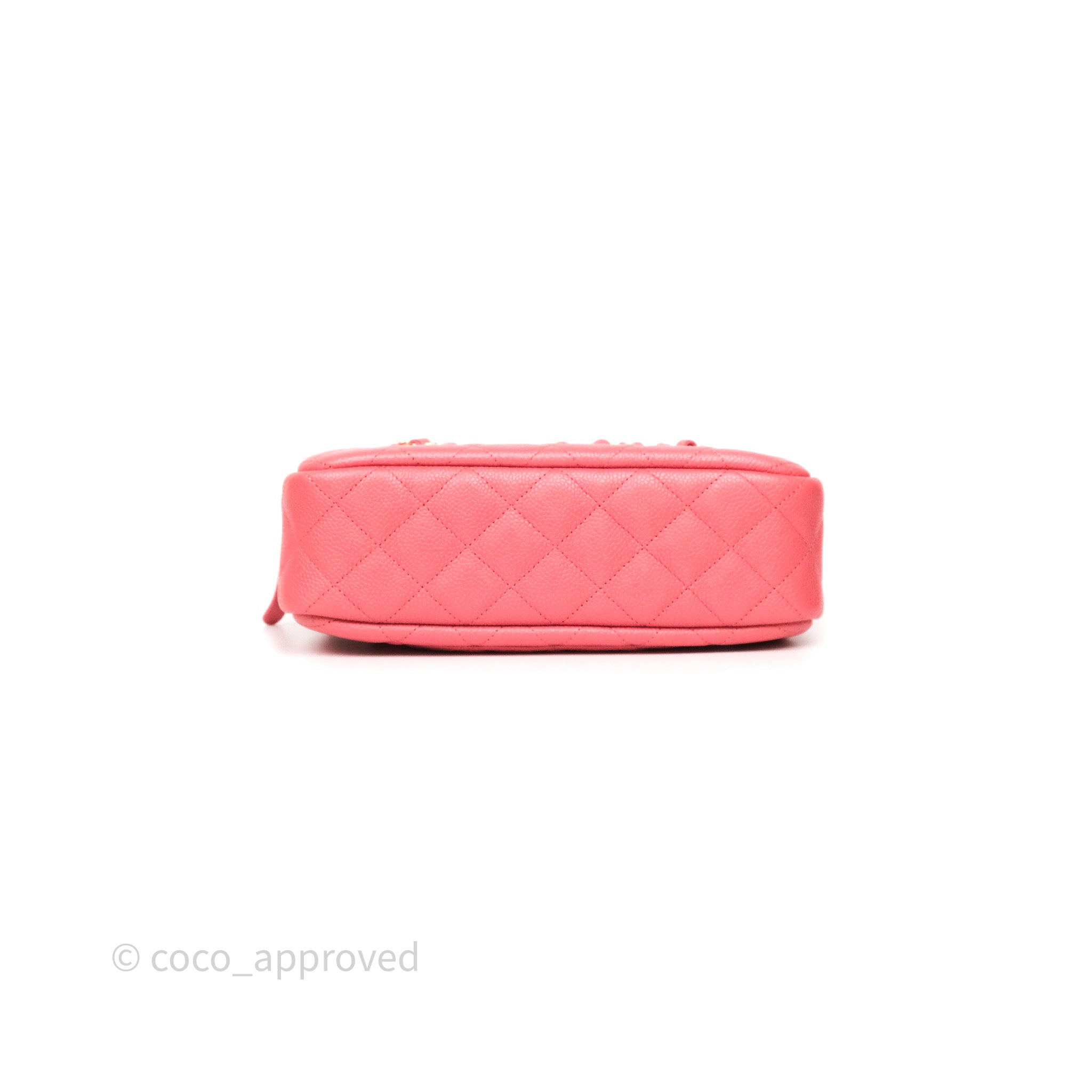 Chanel Quilted Pink Shiny Caviar Camera Bag with Gold Hardware - Luxury Crossbody Bag for Women, Perfect for Date Night & Special Occasions