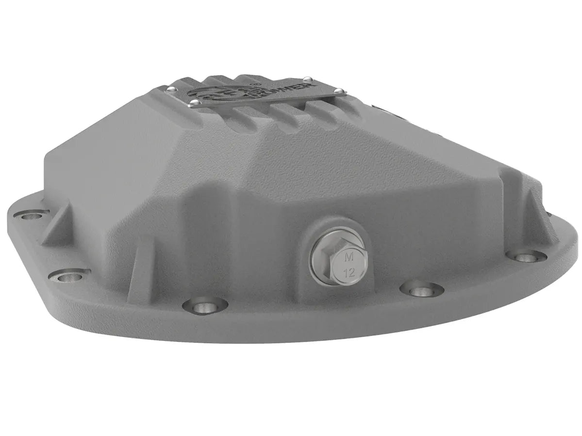 AFE Street Series Front Differential Cover (Raw w/Machined Fins) for Jeep Wrangler TJ & JK 1997-2018 (Dana 30) - Heavy Duty Off-Road Protection for Rock Crawling & Trail Adventures
