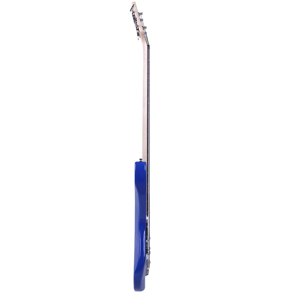 Premium IB Bass Guitar with Power Line & Wrench Tool - Stylish Electric Bass for Beginners & Professionals (Blue) | Perfect for Live Performances, Studio Recording & Music Practice