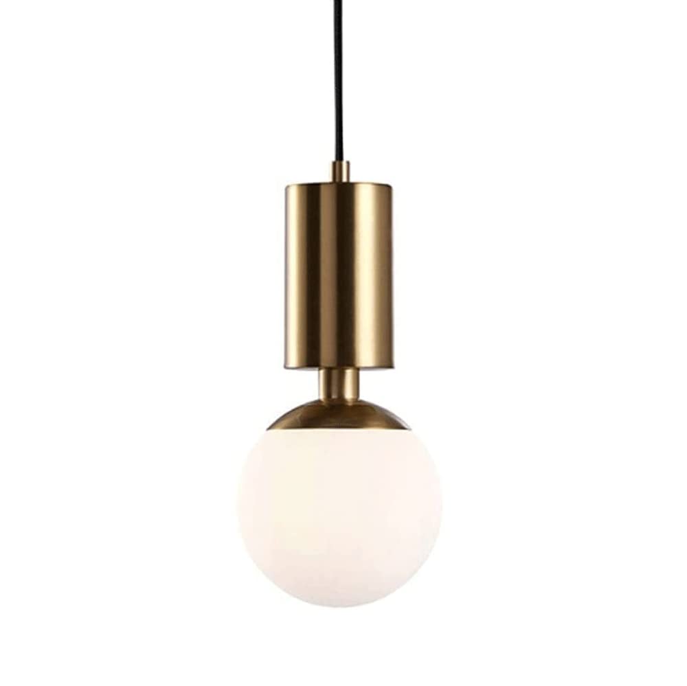 Modern LED Chandelier - Adjustable Nordic Pendant Light with Round Glass Shade, High Light Transmittance, White Base Ceiling Lamp - Perfect for Living Room, Bedroom, Dining Room & Tea Room Decor