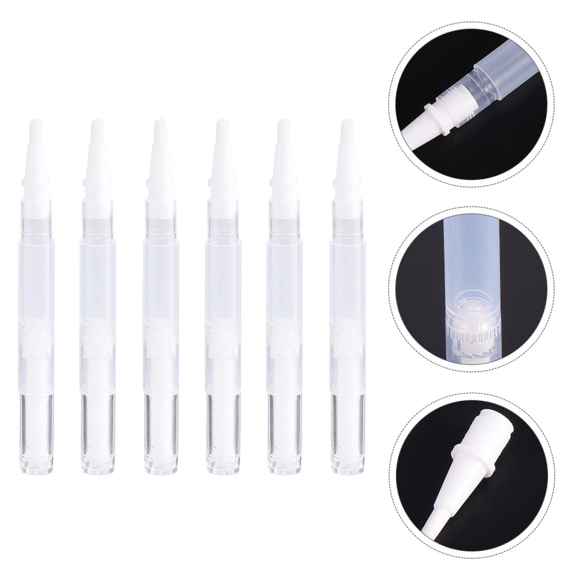 LALAFINA 12 Pack Empty Eyelash Growth Serum Tubes & Nail Oil Pens - Transparent Twist Cosmetic Containers for Eyelash Serum, Nail Polish, Lip Gloss - Travel-Friendly Plastic Makeup Storage Solution    Perfect for DIY beauty products, salon professionals, or on-the-go touch-ups - ideal for storing and applying serums, oils, and liquid cosmetics with precision.