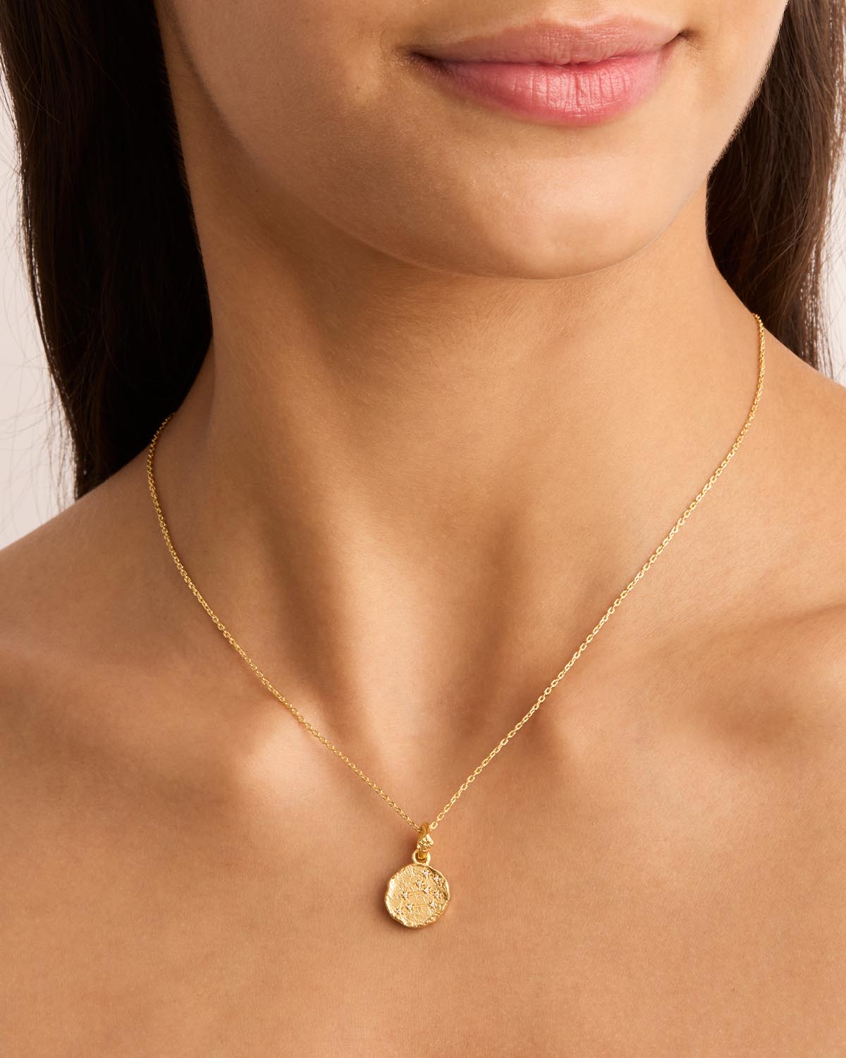18K Gold Vermeil Cosmic Love Zodiac Pendant Necklace - Leo Horoscope Jewelry for Women, Perfect Gift for Birthday, Anniversary & Valentine's Day