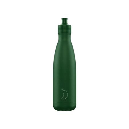 Chilly's Original 500ml Stainless Steel Sports Water Bottle - Matte Green | Leakproof & Insulated for Gym, Hiking & Outdoor Activities