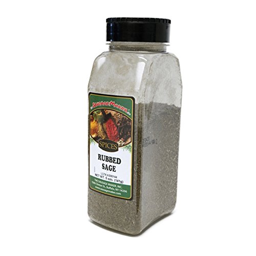 Premium Rubbed Sage - 5 Oz | All-Natural Seasoning for Sausages, Stuffing & Poultry | Perfect for Thanksgiving, Holiday Cooking & Everyday Recipes