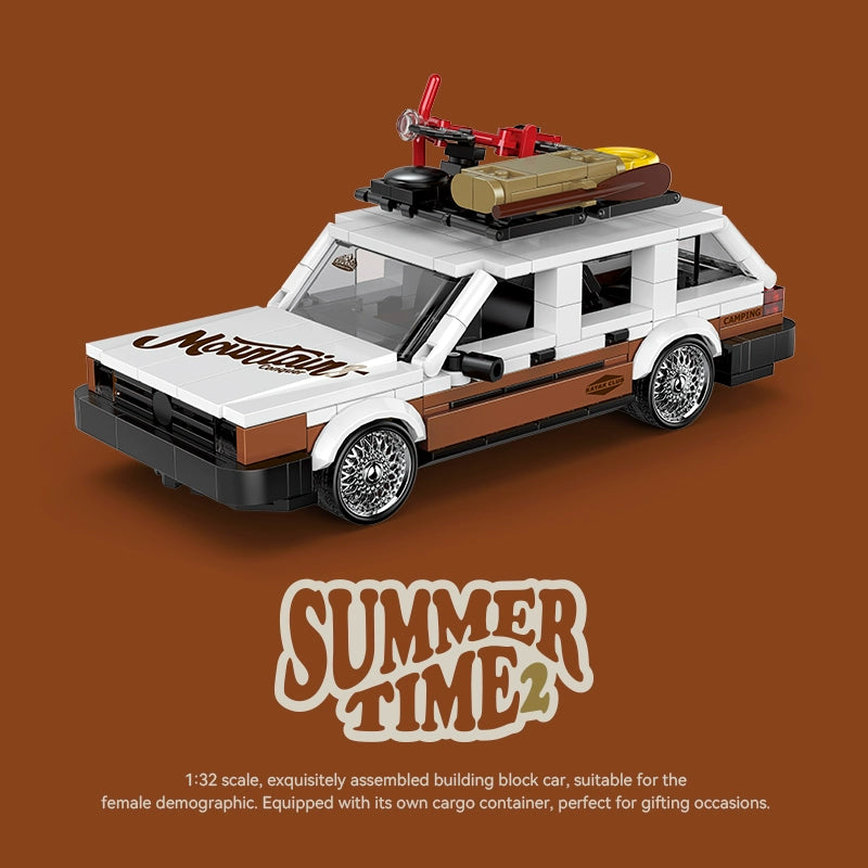 457 pcs Summer Time 2 Santana Station Wagon Die-Cast Model Car - Collectible Toy Vehicle for Kids & Adults, Perfect for Display, Gifts & Play Scenes