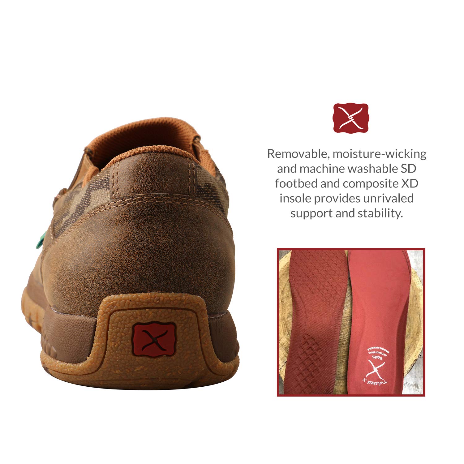 Twisted X Men's Cellstretch Casual Slip-On Leather Loafers | Comfortable Driving Shoes for Men | Perfect for Work, Travel & Everyday Wear