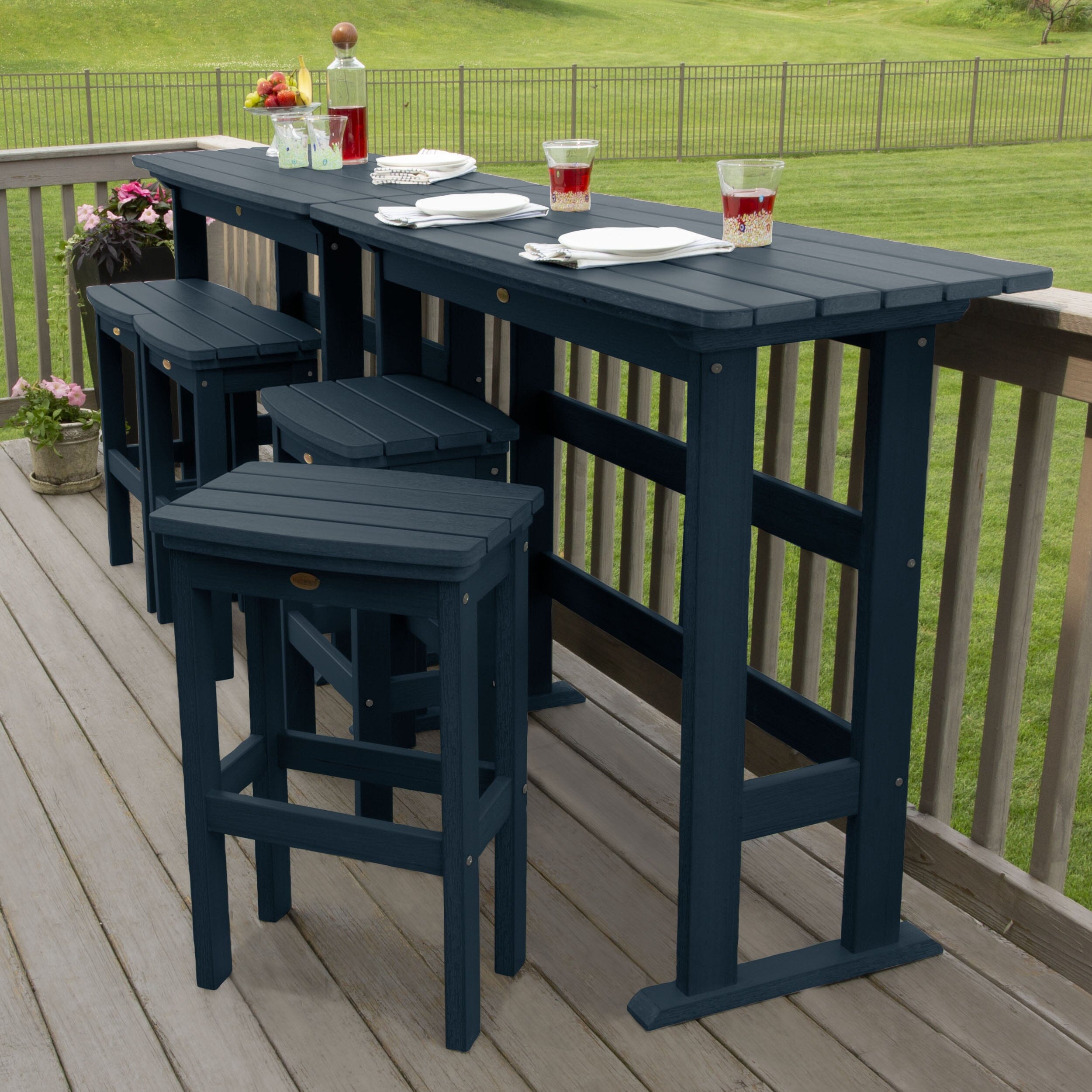 Lehigh 6-Piece Bar Height Balcony Patio Set - Outdoor Dining & Relaxing Furniture for Small Spaces