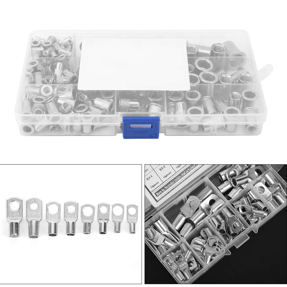 Copper SC Ring Terminals - Tin-Plated Electrical Connectors for Solar Panels, Home Wiring & Distribution Boxes | Durable Hardware Supplies for Electrical Connections | Perfect for DIY Projects, Automotive Wiring & Renewable Energy Systems