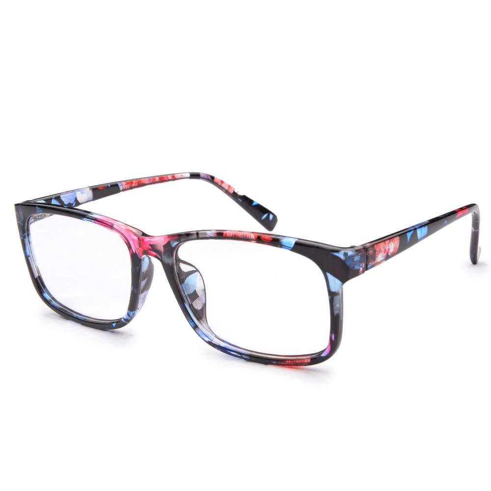 HUIHUIKK Oversized Myopia Glasses for Men & Women - Black Distance Vision Eyewear (Not Reading Glasses) | Perfect for Daily Use, Work, and Screen Time