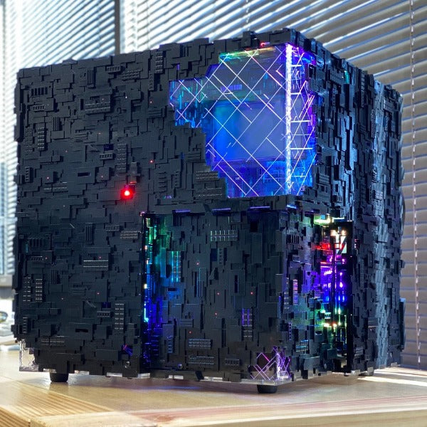 Star Trek Borg Cube ATX PC Case - Unique Sci-Fi Gaming Computer Tower for Star Trek Fans | Perfect for Gaming Setups & Themed Collectibles