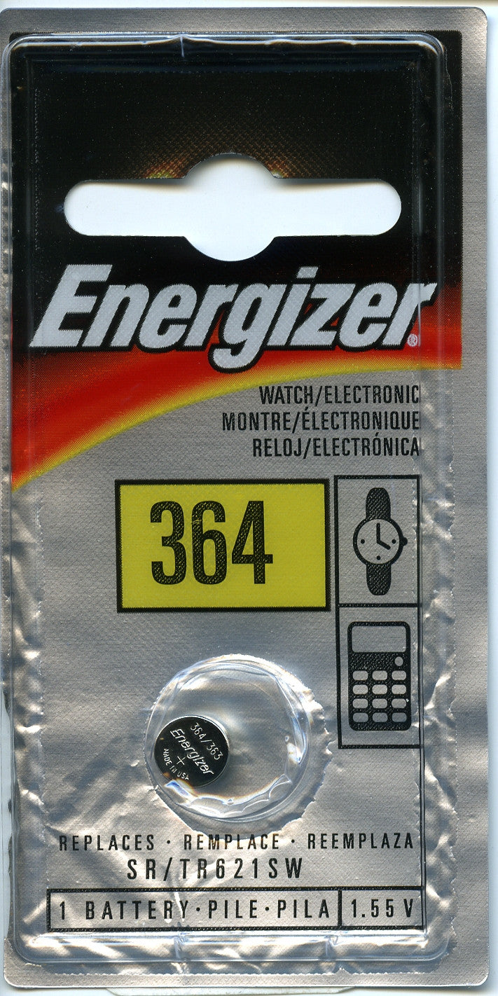 Energizer 364 Silver Oxide Watch Battery - Long Lasting Power for Watches, Calculators & Medical Devices - Perfect Replacement for Timex, Casio & More