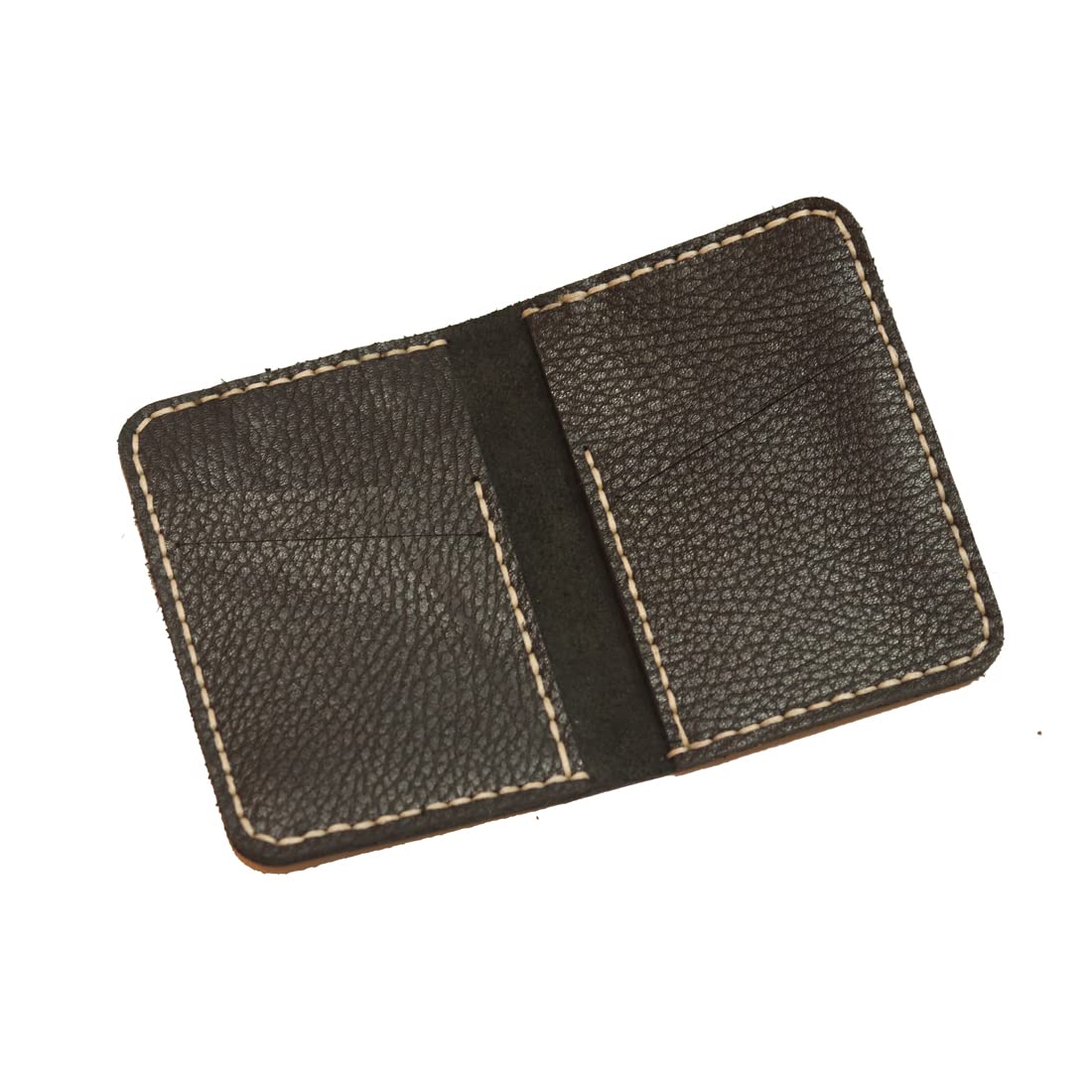 Handmade Leather Card Holder Wallet - Large Capacity Multi-Slot Folding Slim Wallet for Men & Women (Black) | Perfect for Business, Travel & Everyday Use