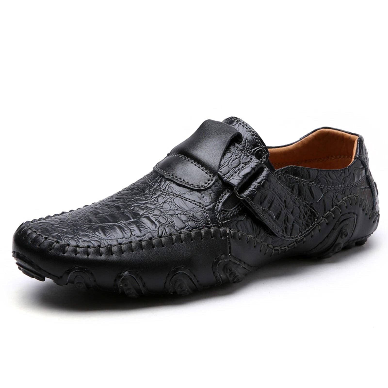 Premium Genuine Leather Men's Loafers - Italian Luxury Driving Shoes for Casual Wear | Breathable Slip-On Moccasins for Business & Travel | NC Plus Size Comfort
