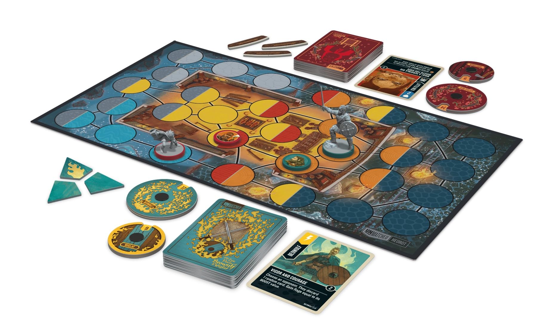 Restoration Games Unmatched Little Red Riding Hood Vs. Beowulf - Strategy Board Game for 2-4 Players | Perfect for Family Game Nights & Competitive Play