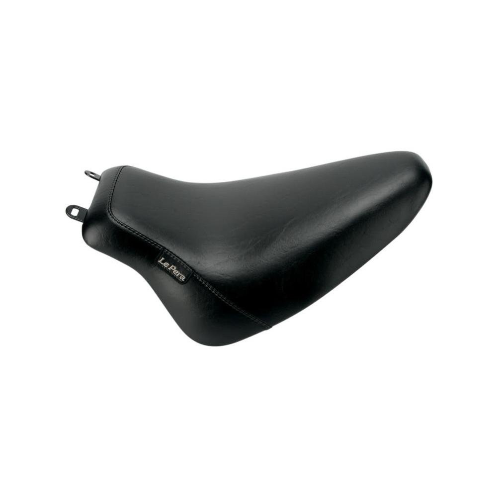 Le Pera Bare Bones Up Front Solo Seat LXEU-007 - Black Leather Motorcycle Seat for Harley Davidson, Comfortable Cruiser Bike Seat for Long Rides - Perfect for Touring, Road Trips and Daily Commuting