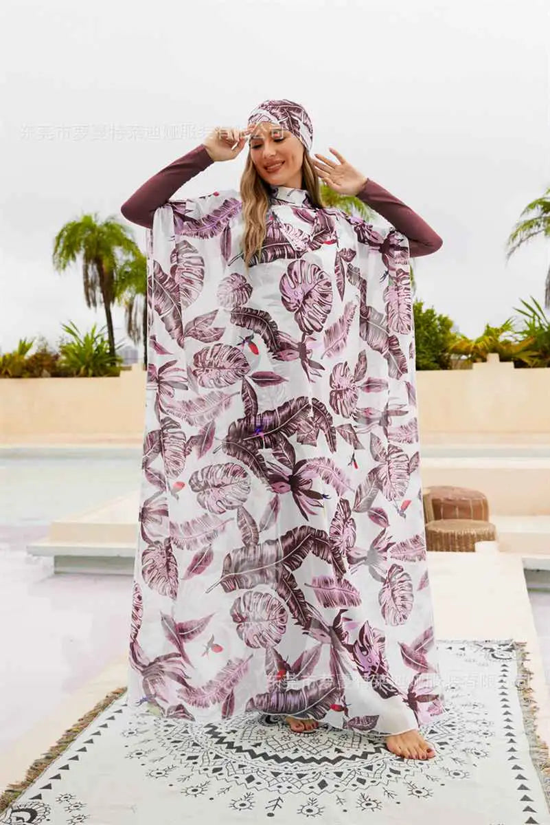 4-Piece Full Coverage Halal Burkini Swimwear Set - Modest Islamic Beachwear for Women, Swimming, Surfing & Sun Protection