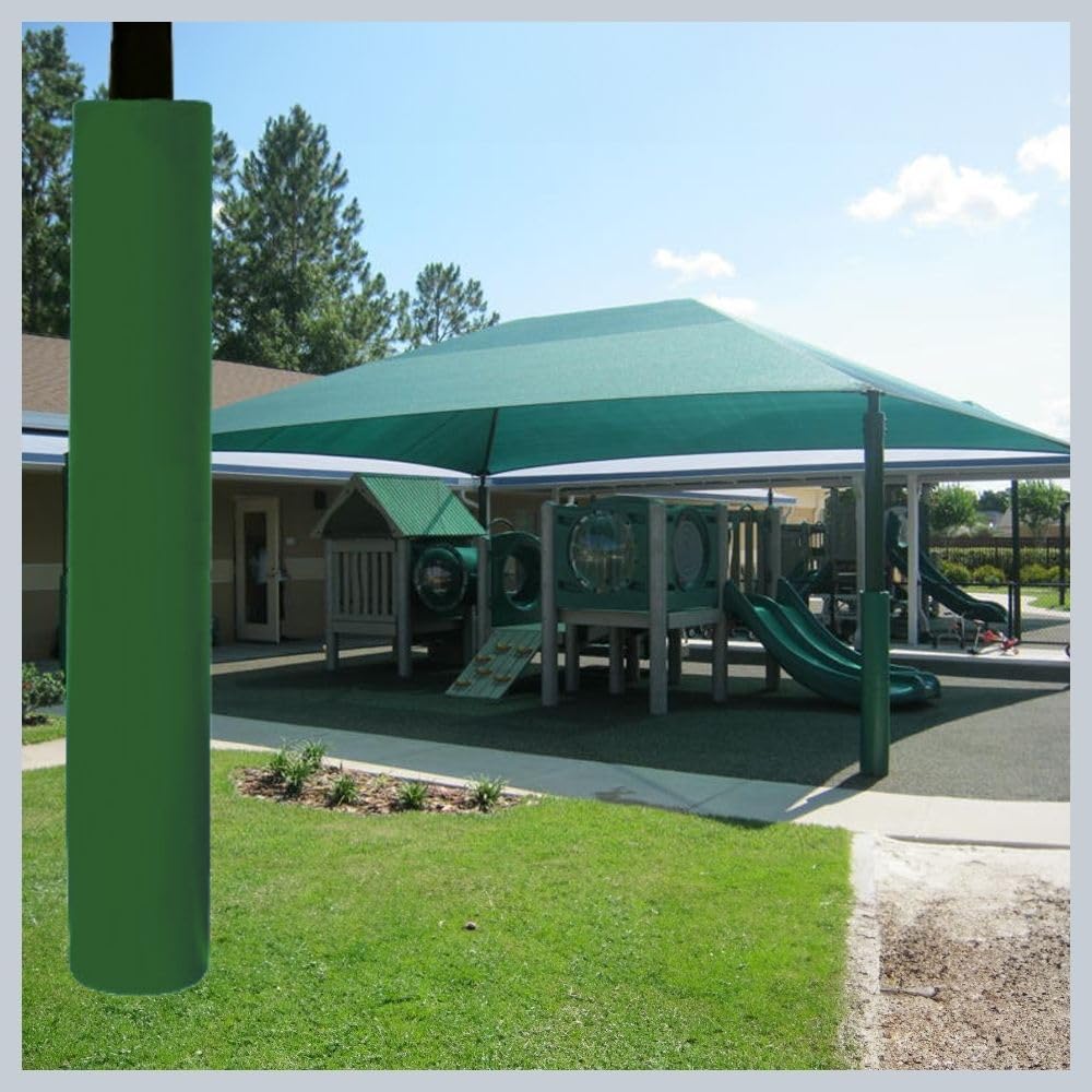 4 FT Tall Safety Pole Pad - 2” Thick Weatherproof Foam with UV Protection - Grommet & Velcro Tie Closure for Pickleball Courts - Perfect for Outdoor Sports Equipment Protection