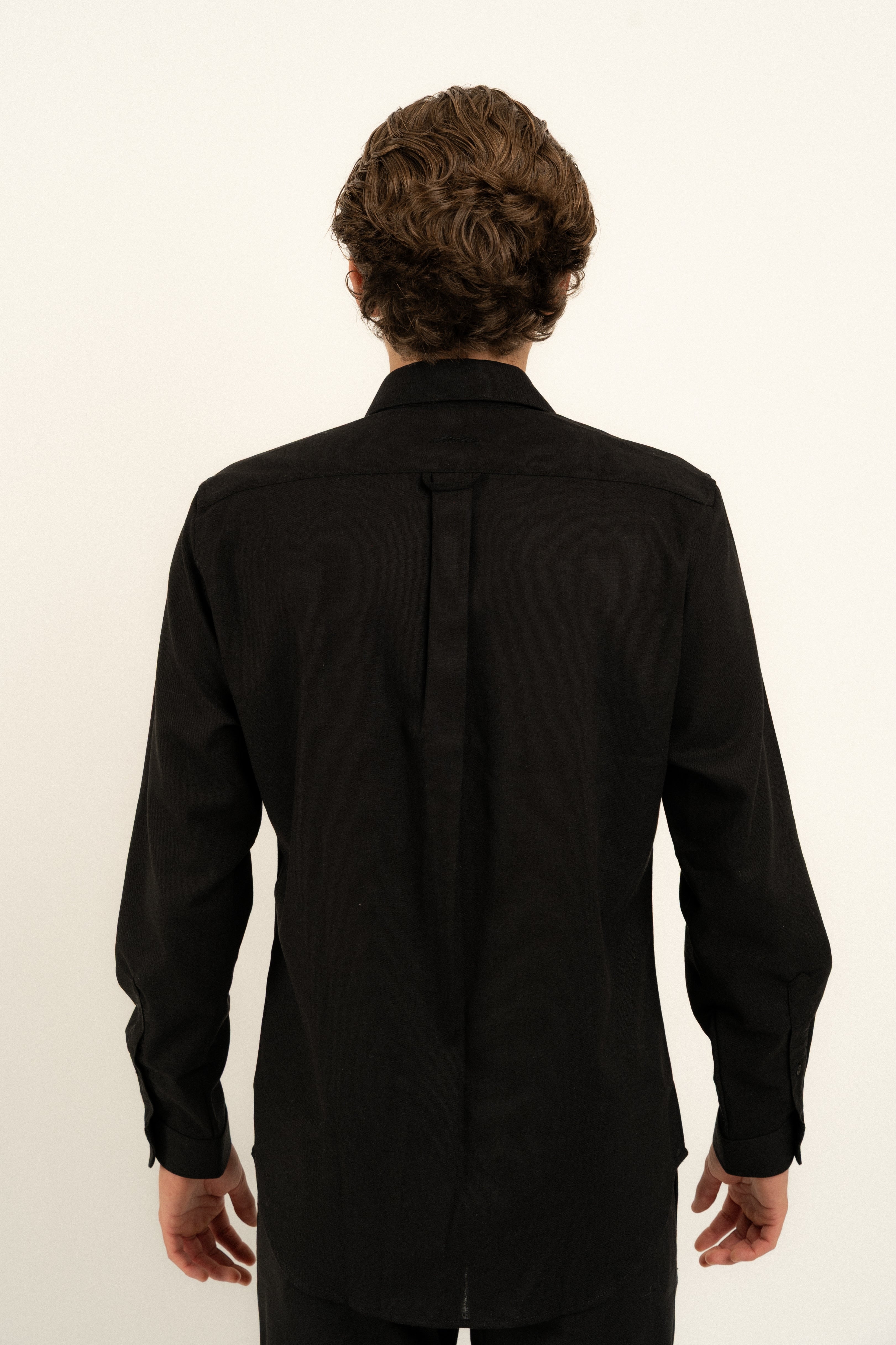 Stylish Black Linen Shirt for Men - Breathable Summer Casual Wear - Perfect for Beach Vacations & Outdoor Events