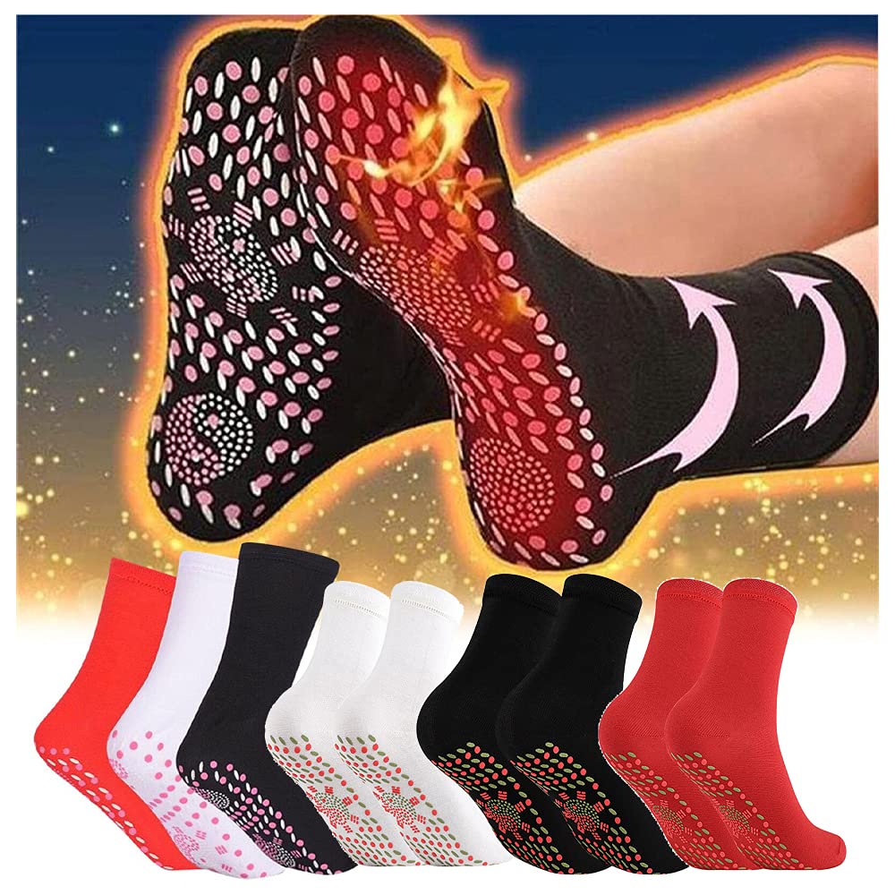 ZSWWang Outdoor Heated Socks for Men & Women - Self Warming Socks with Magnetic Therapy & Tourmaline Technology | Breathable, Comfortable & Anti-Freeze Thermal Socks for Hiking, Skiing & Winter Sports (Black) - Perfect for Cold Weather Activities & Outdoor Adventures