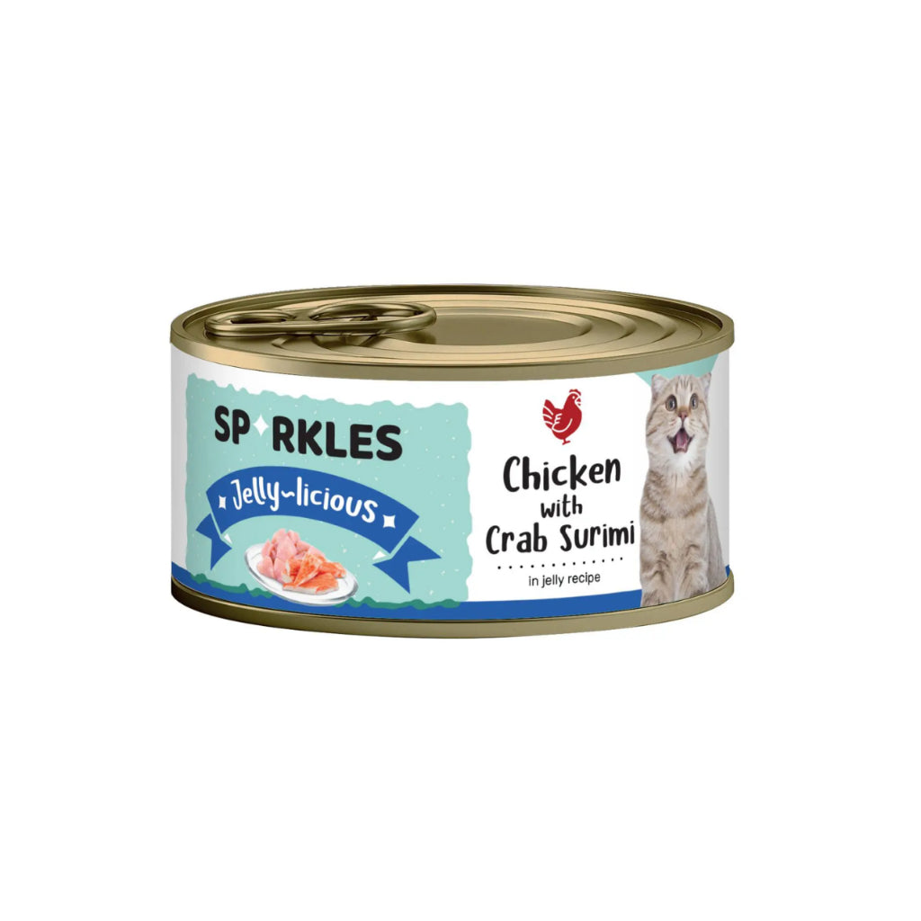 Premium Sparkles Gravylicious Jellylicious Wet Cat Food - 80g Chicken, Tuna & Salmon Recipe - Healthy Nourishing Formula for Adult Cats - Perfect for Mealtime, Weight Management & Picky Eaters