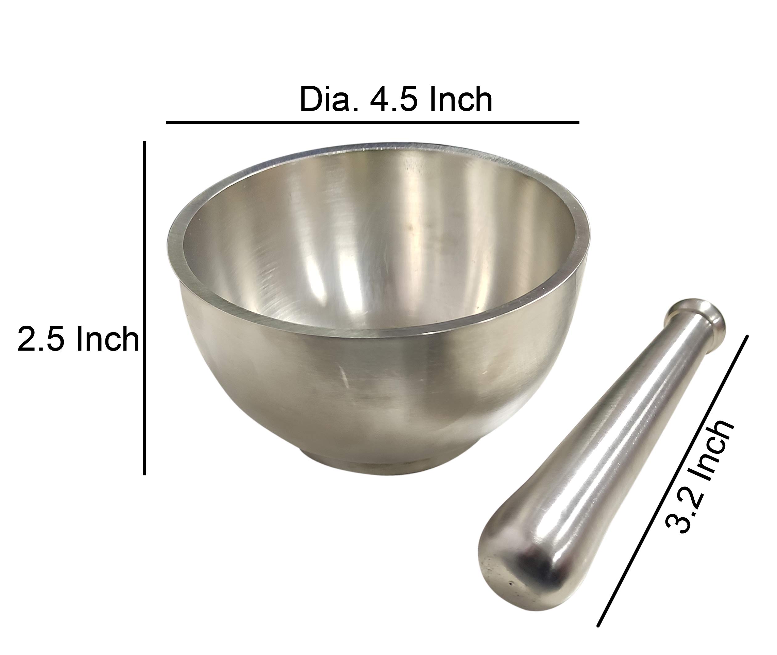 Premium Brass Mortar and Pestle Set - 4.5