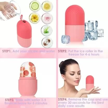 Satsun Ice Roller for Face & Eyes - Reusable Cooling Facial Roller to Reduce Puffiness & Dark Circles | Perfect for Morning Skincare & Post-Workout Recovery