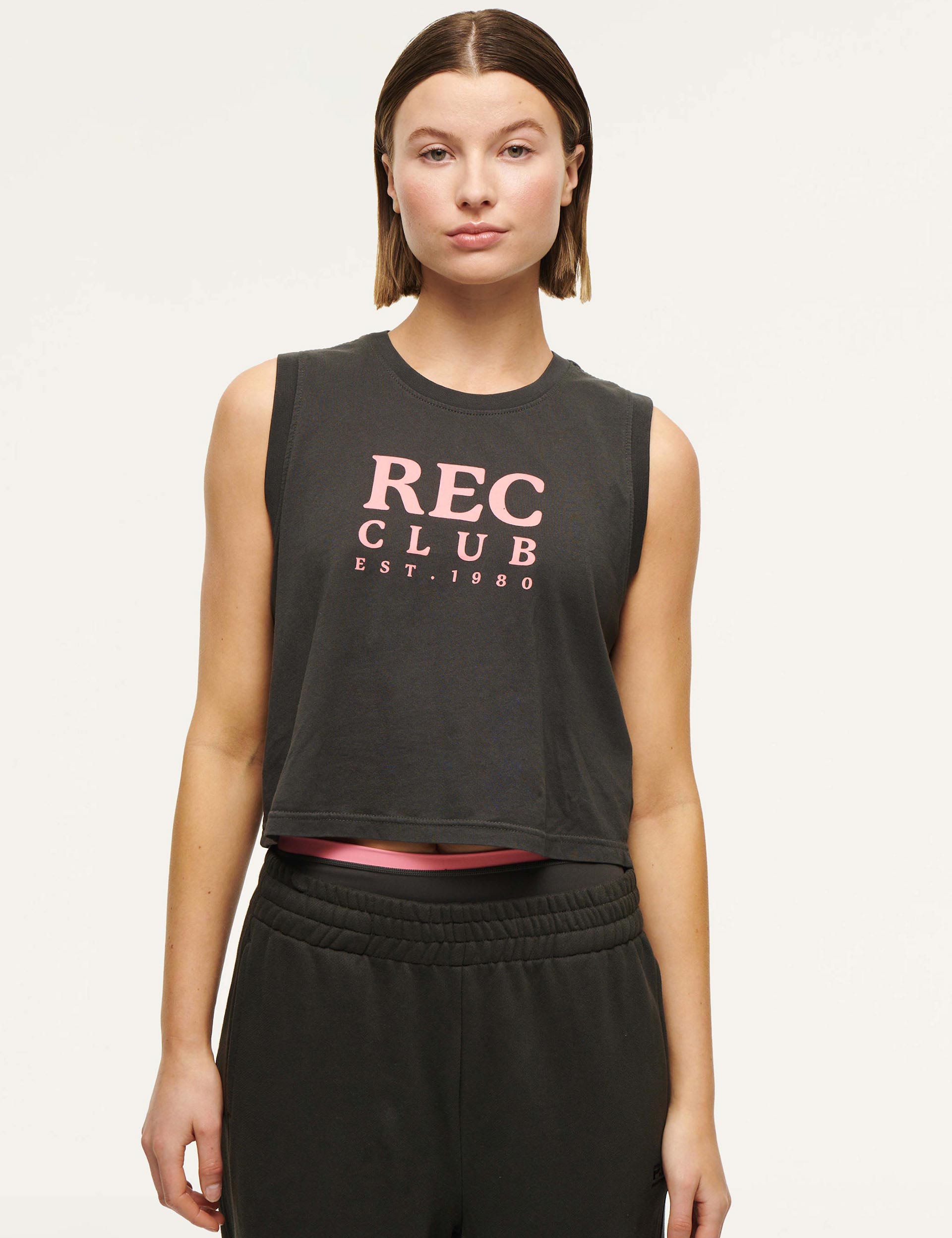 Rally Tank Top - Washed Asphalt Color Vintage Style Women's Muscle Tee | Perfect for Gym Workouts, Casual Streetwear & Summer Outfits