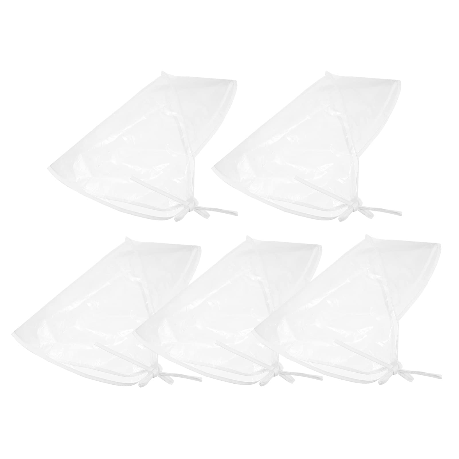 Women's Rain Hats 5-Pack - Transparent Rain Bonnet & Visor Hat Set - Waterproof Plastic Rain Scarf for Outdoor Activities, Commuting, and Bad Weather Protection