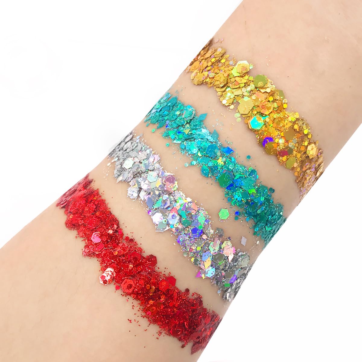 Electric Bliss Beauty Holographic Body Glitter Gel - Mermaid Blue Shimmer for Face, Body & Hair - Vegan, Cruelty-Free Makeup - Perfect for Festivals, Raves & Cosplay