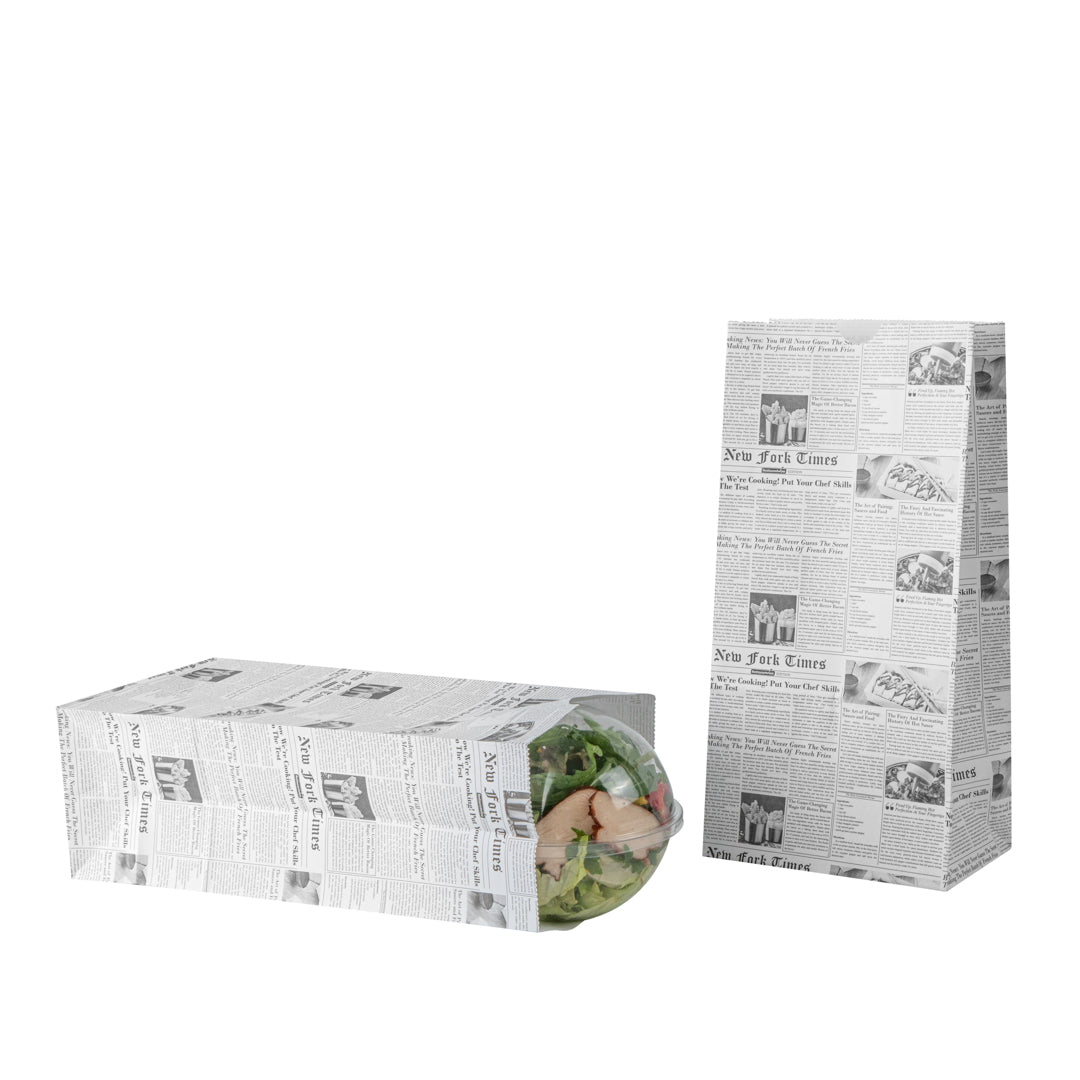 Eco-Friendly Newsprint Paper Bags - 8 lb, 6 x 4 x 11.75 Inches, 100 Count Box - Perfect for Retail Packaging, Grocery Shopping & Gift Wrapping