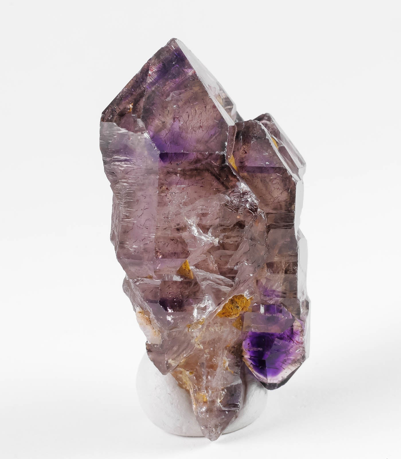 Natural Amethyst Scepter with Red Hematite Needles - Raw Healing Crystal, February Birthstone, Unique Spiritual Gift for Women & Men, Boho Home Decor for Meditation & Energy Cleansing | 38557