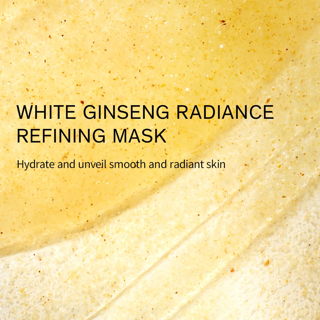 Premium White Ginseng Radiance Refining Face Mask - Brightening & Anti-Aging Skincare Treatment for Glowing Skin - Perfect for Night Routine & Spa Days