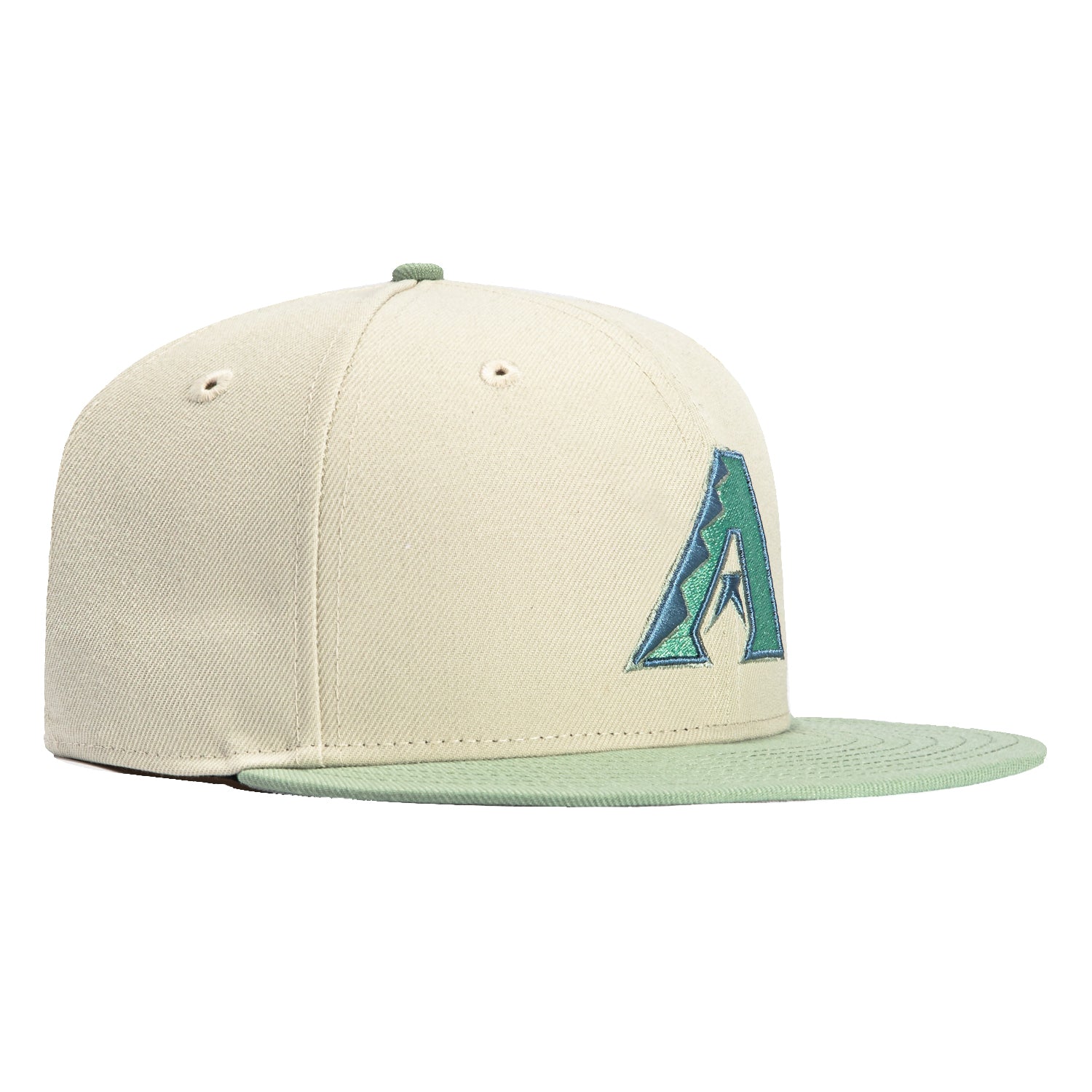 New Era 59Fifty Arizona Diamondbacks MLB Baseball Cap - Stone & Everest Green - Adjustable Snapback Hat for Men & Women - Perfect for Games, Streetwear & Sports Fan Fashion
