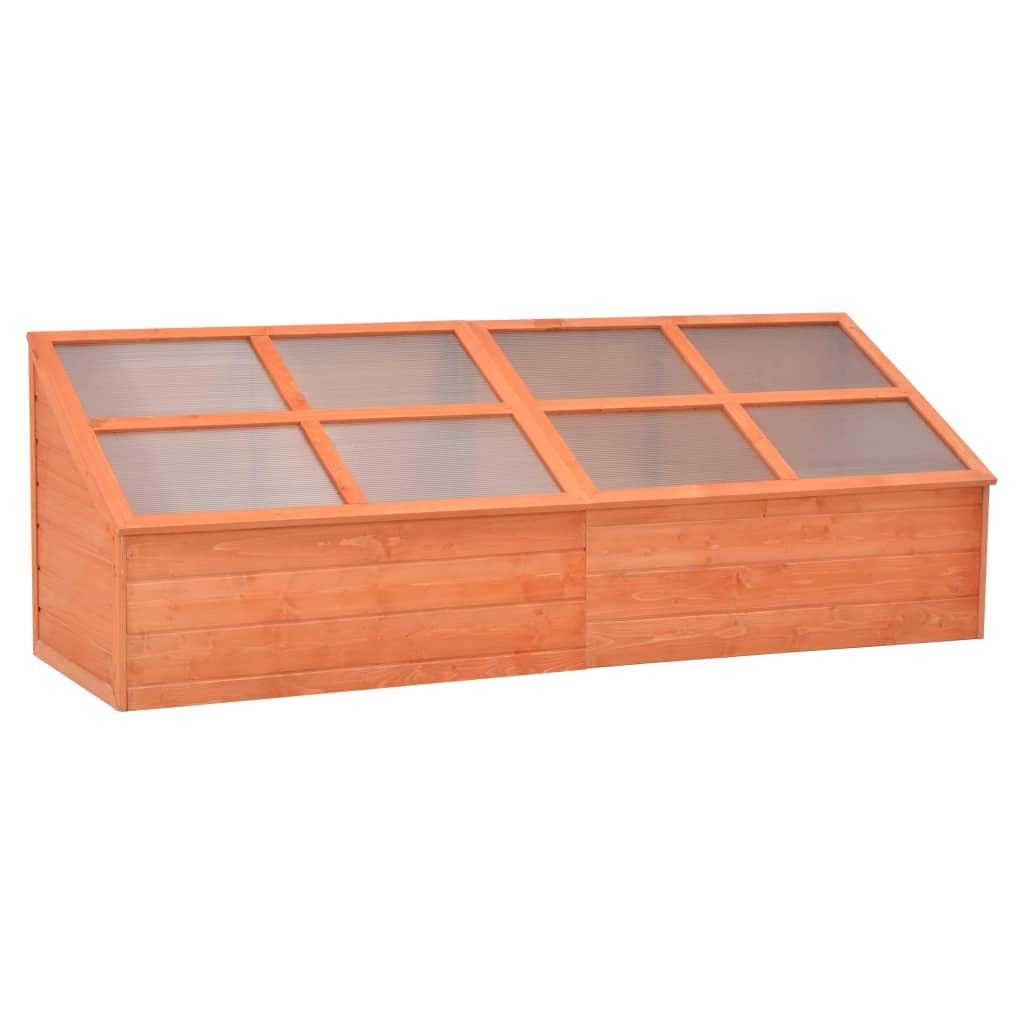 vidaXL Wooden Greenhouse with Polycarbonate Panels - Durable & Spacious 70.9