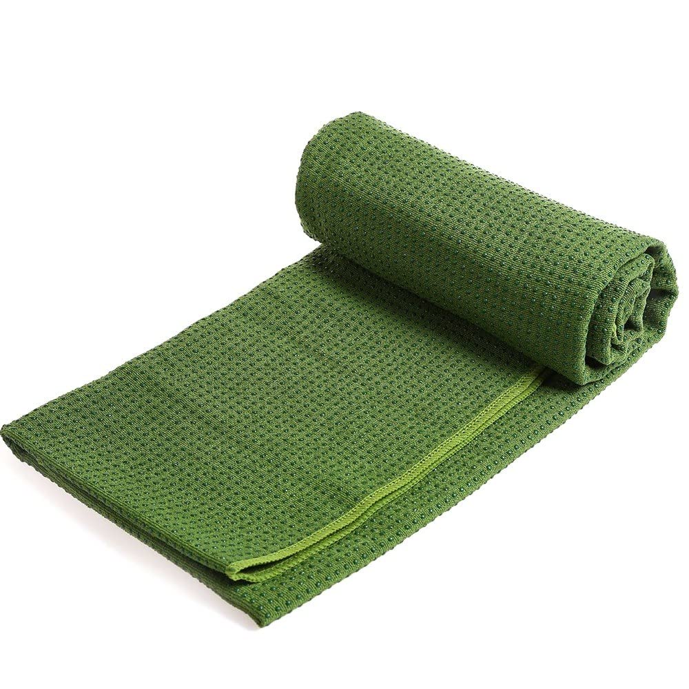 Premium Non-Slip Yoga Towel Mat - Extra Grip for Hot Yoga & Pilates - Quick-Dry & Eco-Friendly - Ideal for Home Workouts, Studio Sessions & Outdoor Fitness